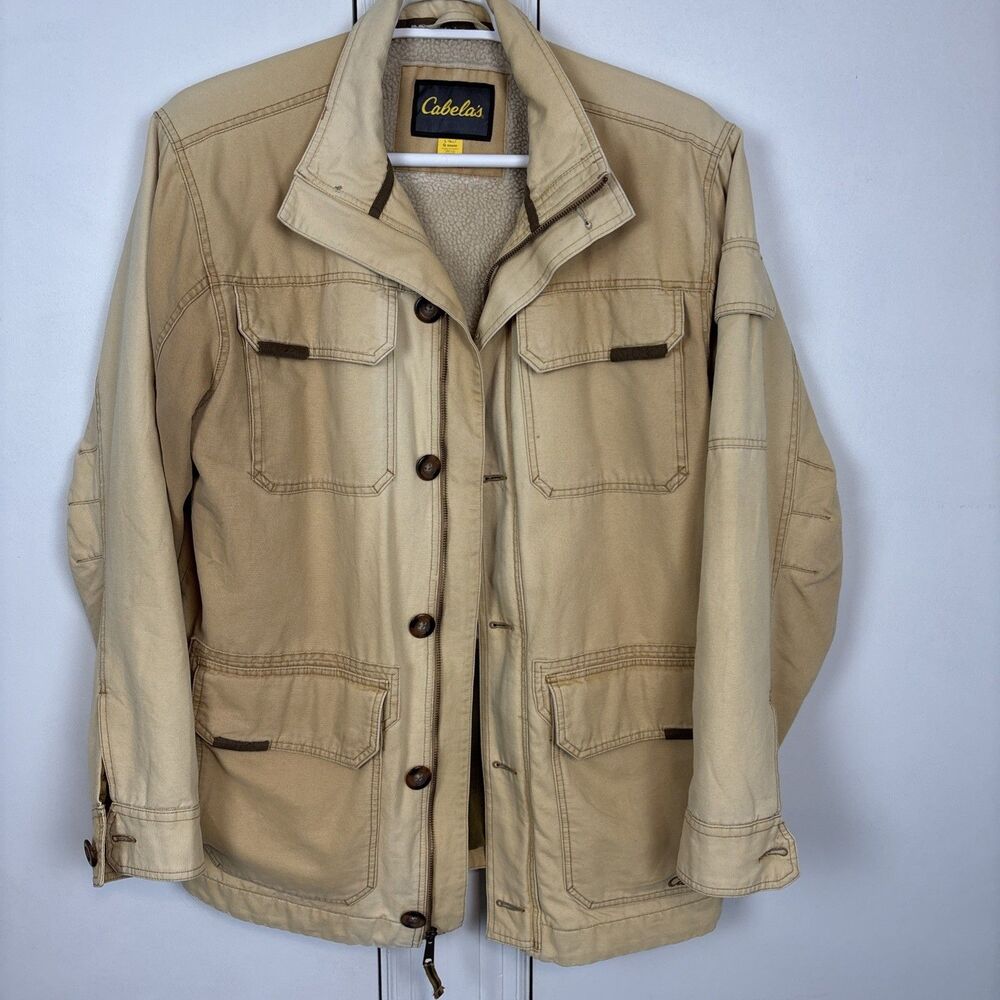 Cabela's Mens Sherpa Lined Workwear Jacket Heavy Soft Primaloft Large